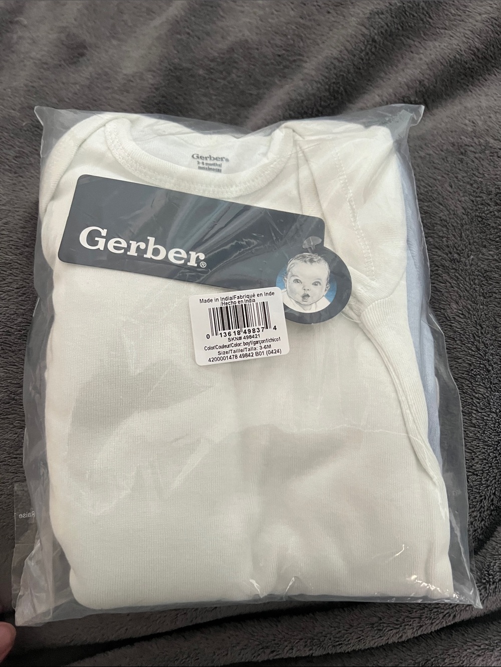 Gerber White Infant Short-Sleeve Onesie Pack